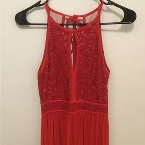 Red dress with sequins top size 4